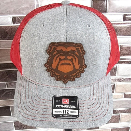 GA Bulldogs Trucker Hat with Leather Patch