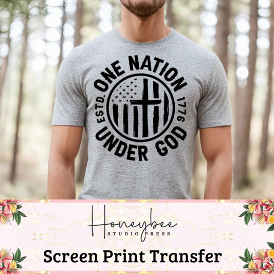 One Nation Under God - Single Color Screen Print