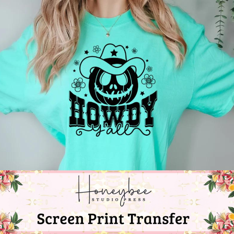 Howdy Pumpkin - Single Color Screen Print