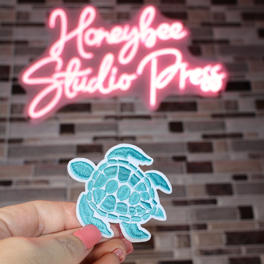 Teal Sea Turtle - Embroidered Patch