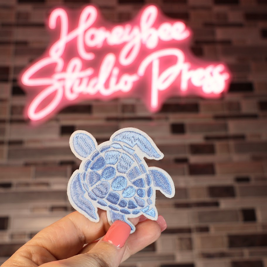 Blue Sea Turtle - Embroidered Patch