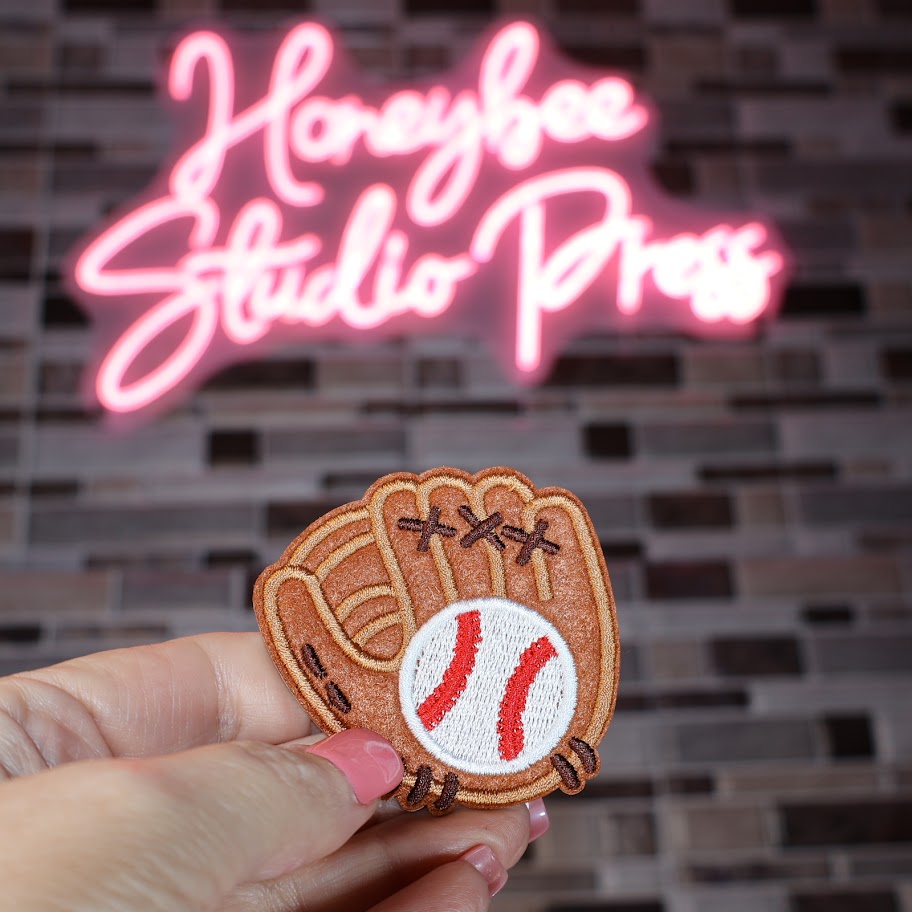 Baseball Mitt and Ball - Embroidered Patch