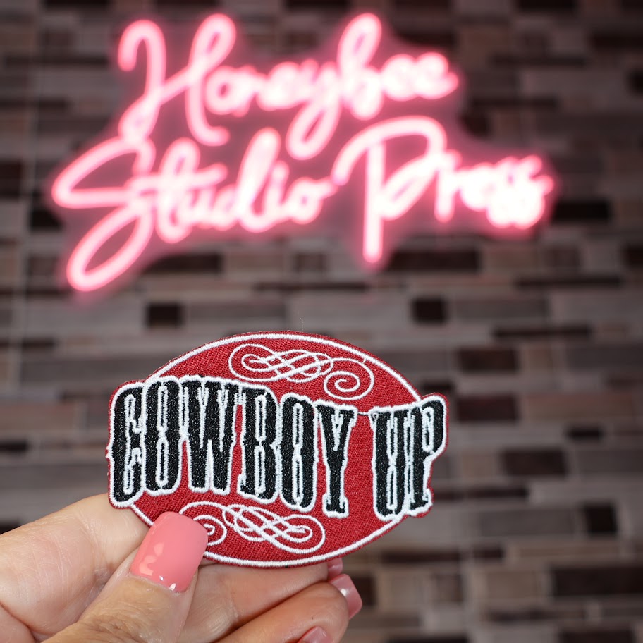 Cowboy Up - Embroidered Patch