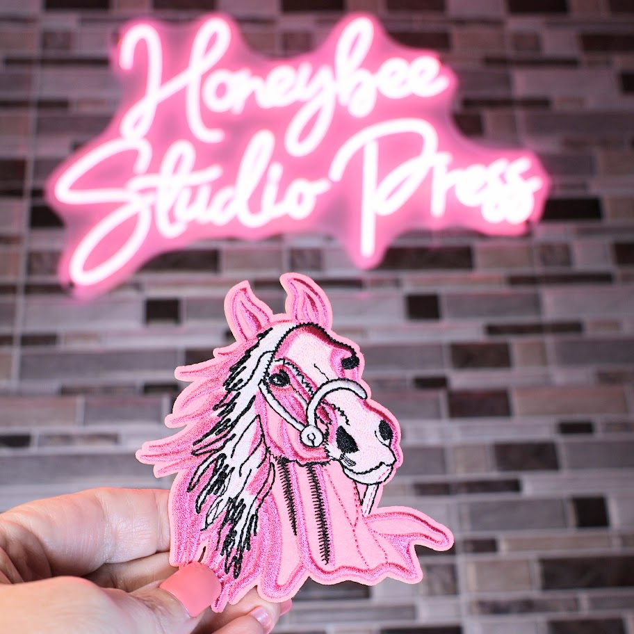 Pink Horse - Embroidered Patch