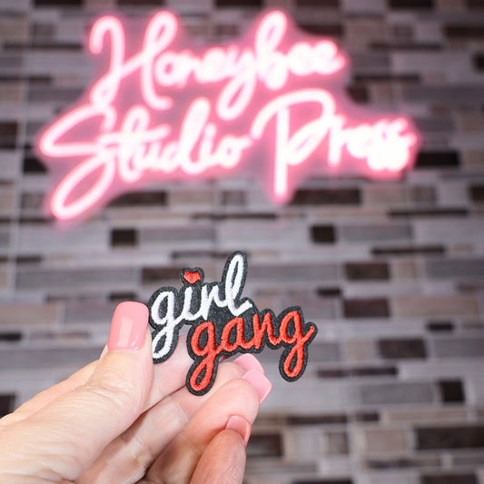 Girl Gang Red and White - Embroidered Patch