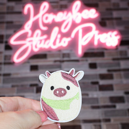 Squishmallow Ronnie the Cow - Embroidered Patch