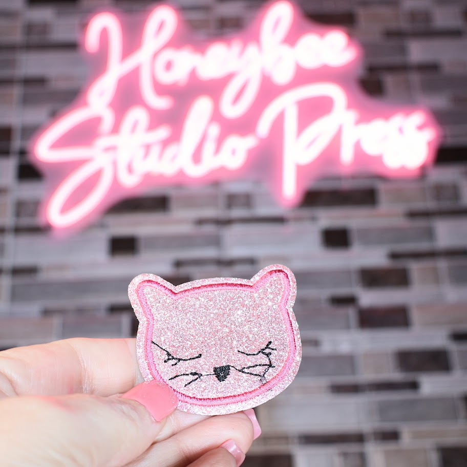 Pink Cat - Embroidered Patch