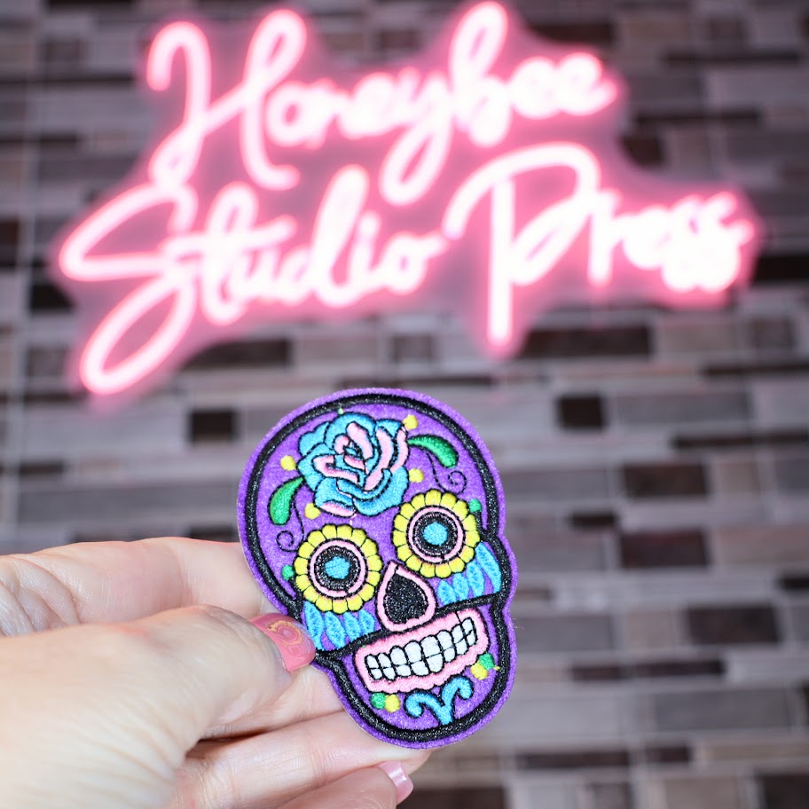 Purple Day of the Dead - Embroidered Patch