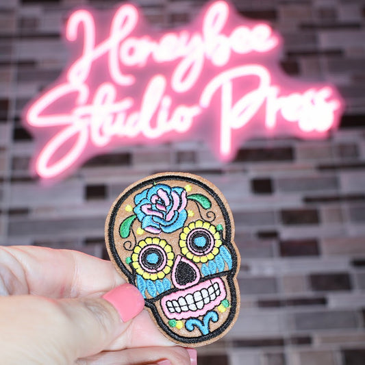 Brown Day of the Dead - Embroidered Patch