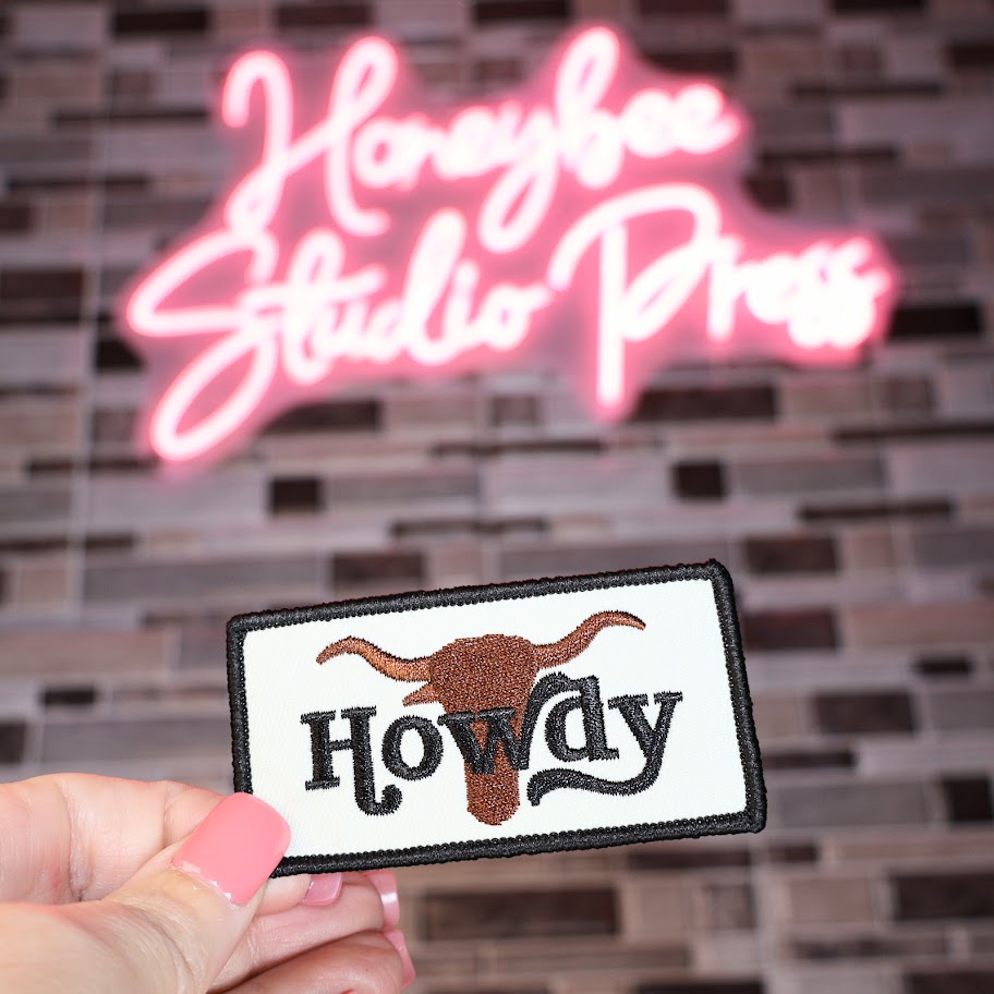 Howdy Longhorn Steer - Embroidered Patch