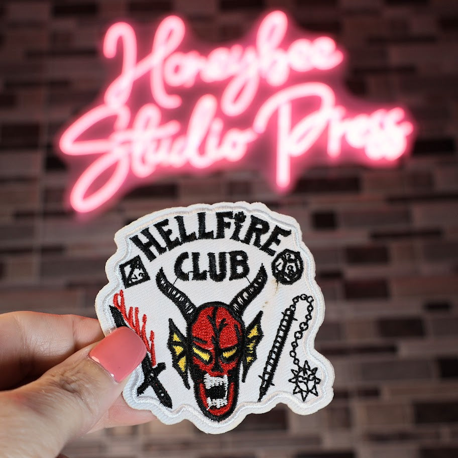 Hellfire Club White Stranger Things - Embroidered Patch