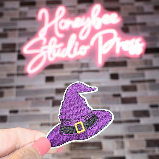 Purple Witch Hat - Embroidered Patch