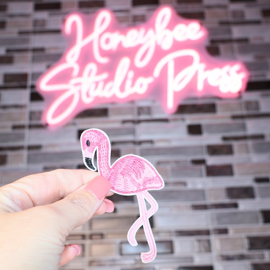 Pink Flamingo - Embroidered Patch