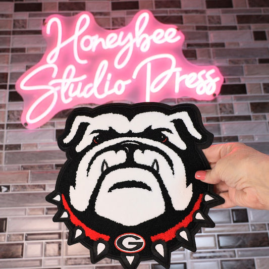 UGA 10" Bulldog Chenille Patch