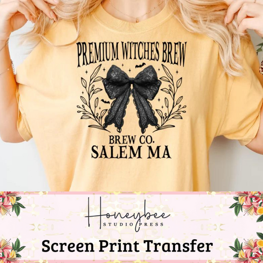 Premium Witches Brew Salem MA - Single Color Screen Print