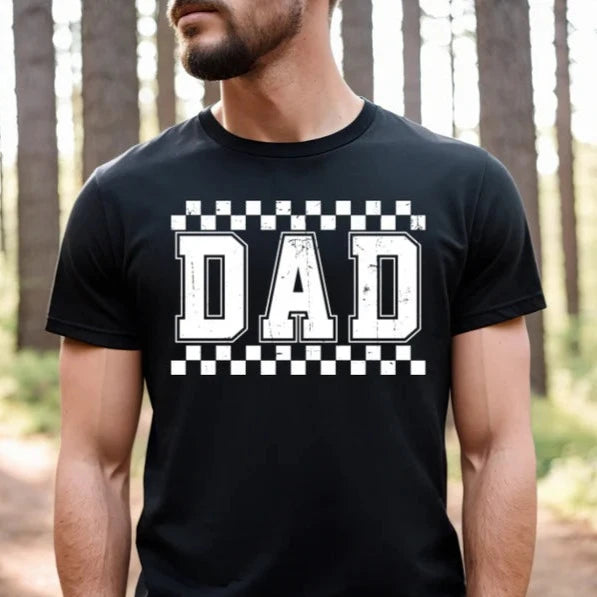 Dad Checkered - Single Color Screen Print