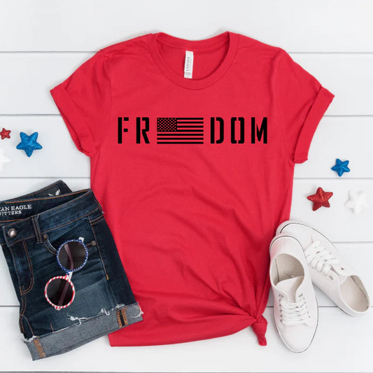 Freedom Flag - Single Color Screen Print