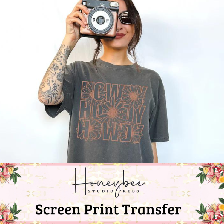 Howdy Floral - Single Color Screen Print