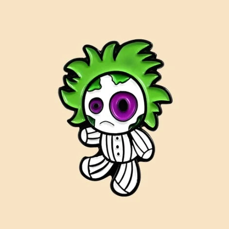 Beetle Juice Voodoo Doll - Enamel Pin / Brooch