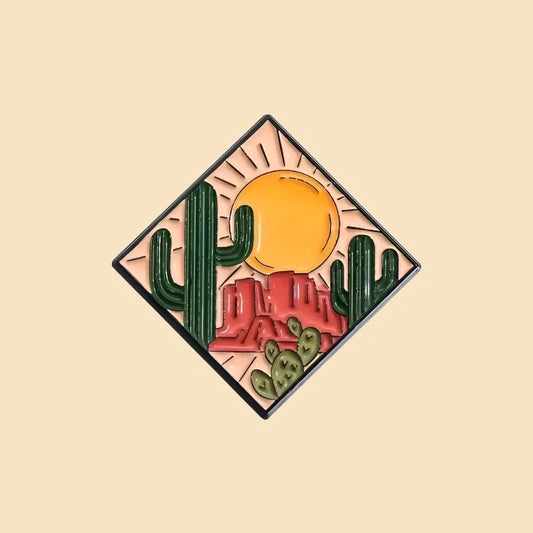 Desert Scene - Enamel Pin / Brooch