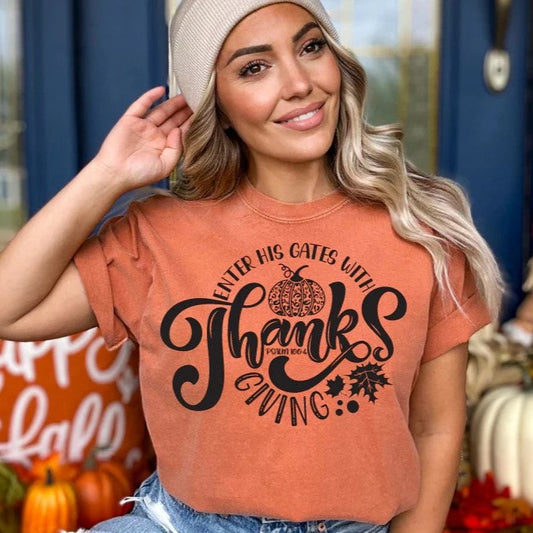 Give Thanks - Single Color Screen Print