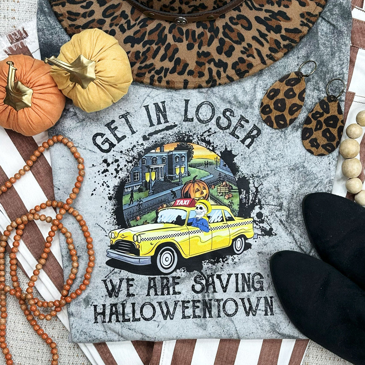 Get In Loser We Are Saving Halloween Town - Full Color Screen Print Transfer