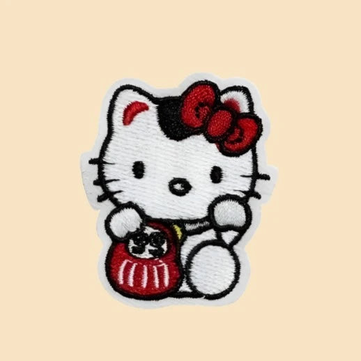 Hello Kitty with Pail - Embroidered Patch