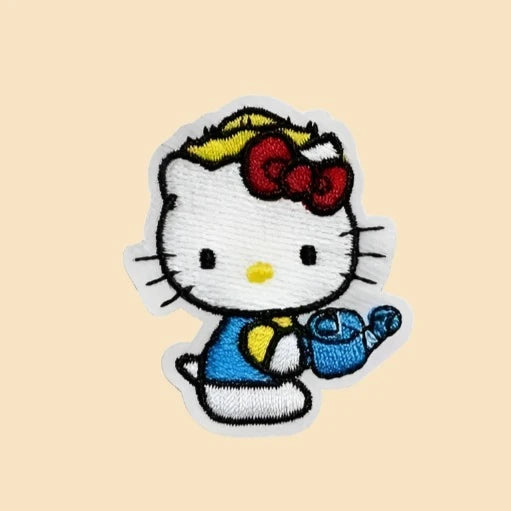 Hello Kitty with Watering Can - Embroidered Patch