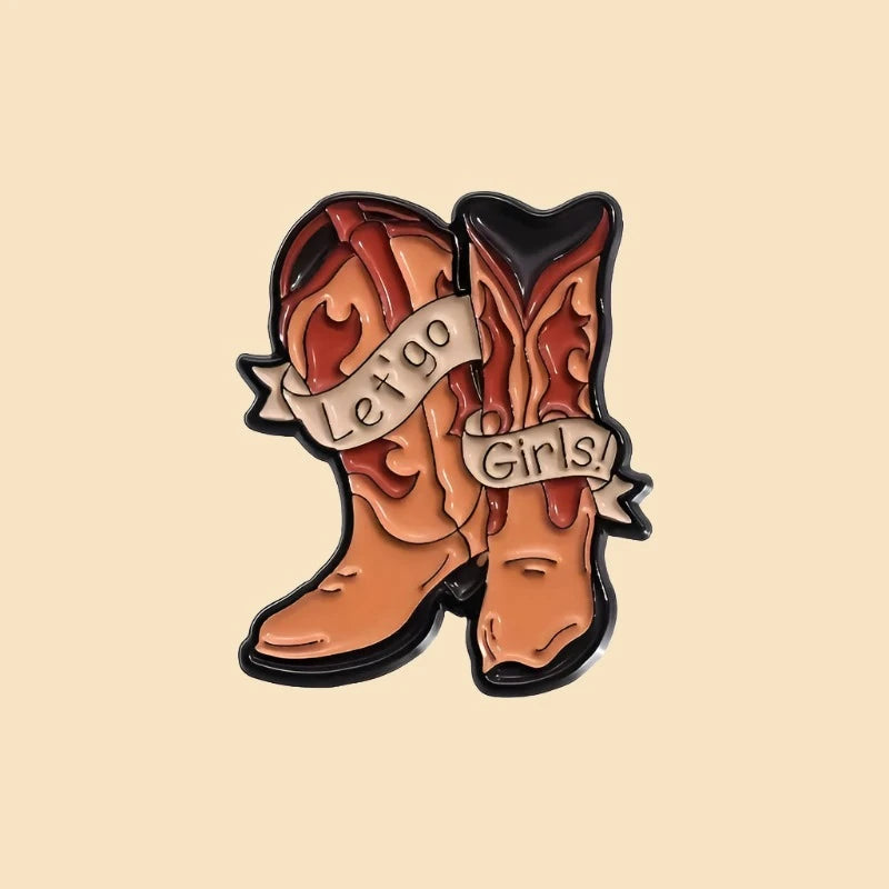 Let's Go Girls! Boots - Enamel Pin / Brooch