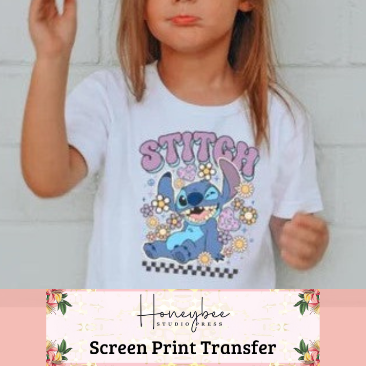 Stitch Floral - Full Color Screen Print