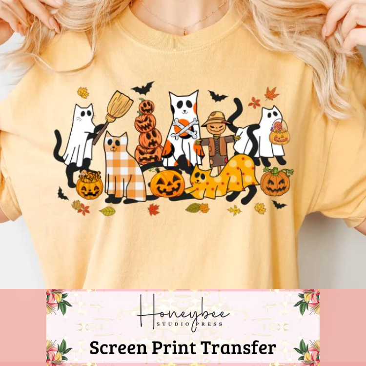 Halloween Cats - Full Color Screen Print