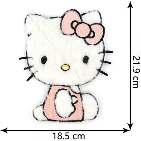 Hello Kitty Peach Bow and Dress Sitting Patch