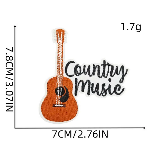 Country Music Guitar - Embroidered Patch