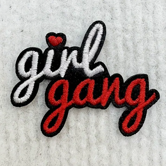 Girl Gang Red and White - Embroidered Patch