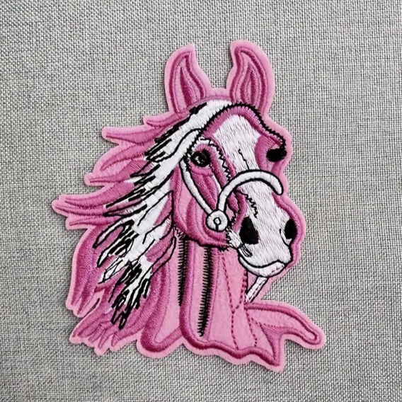 Pink Horse - Embroidered Patch