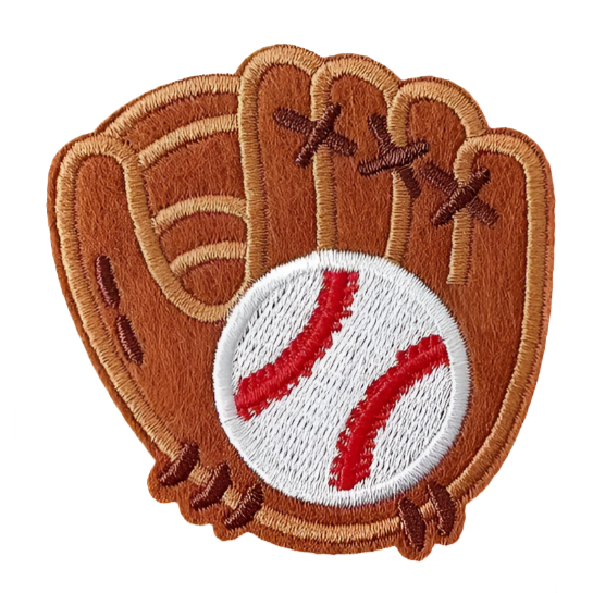 Baseball Mitt and Ball - Embroidered Patch