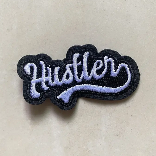 Hustler White - Embroidered Patch