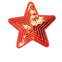 Sequin Red Star - Embroidered Patch