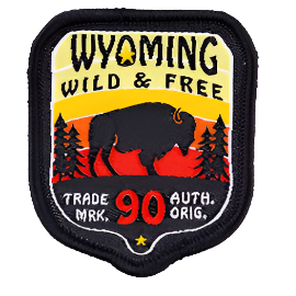 Wyoming Wild and Free - Embroidered Patch