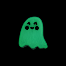 Glow In The Dark Ghost v2 - Embroidered and Glitter Patch