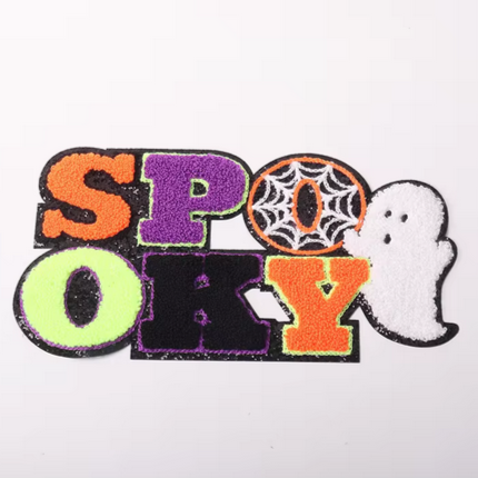 Spook Ghost Large - Chenille & Glitter Patch