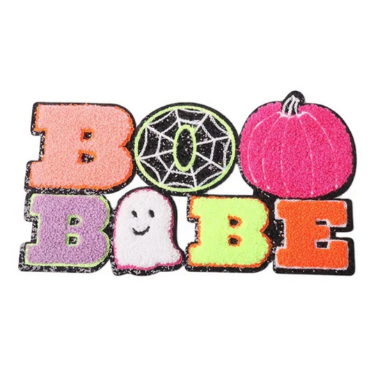 Boo Babe Large - Chenille & Glitter Patch