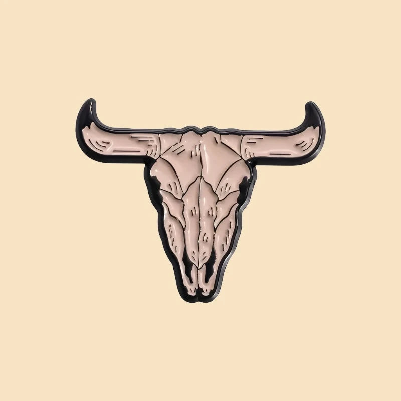 Steer Skull - Enamel Pin / Brooch