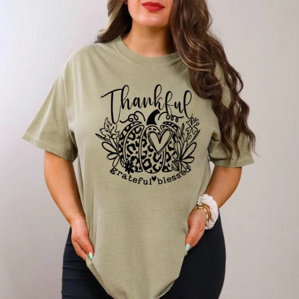 Thankful Greatful Blessed - Single Color Screen Print