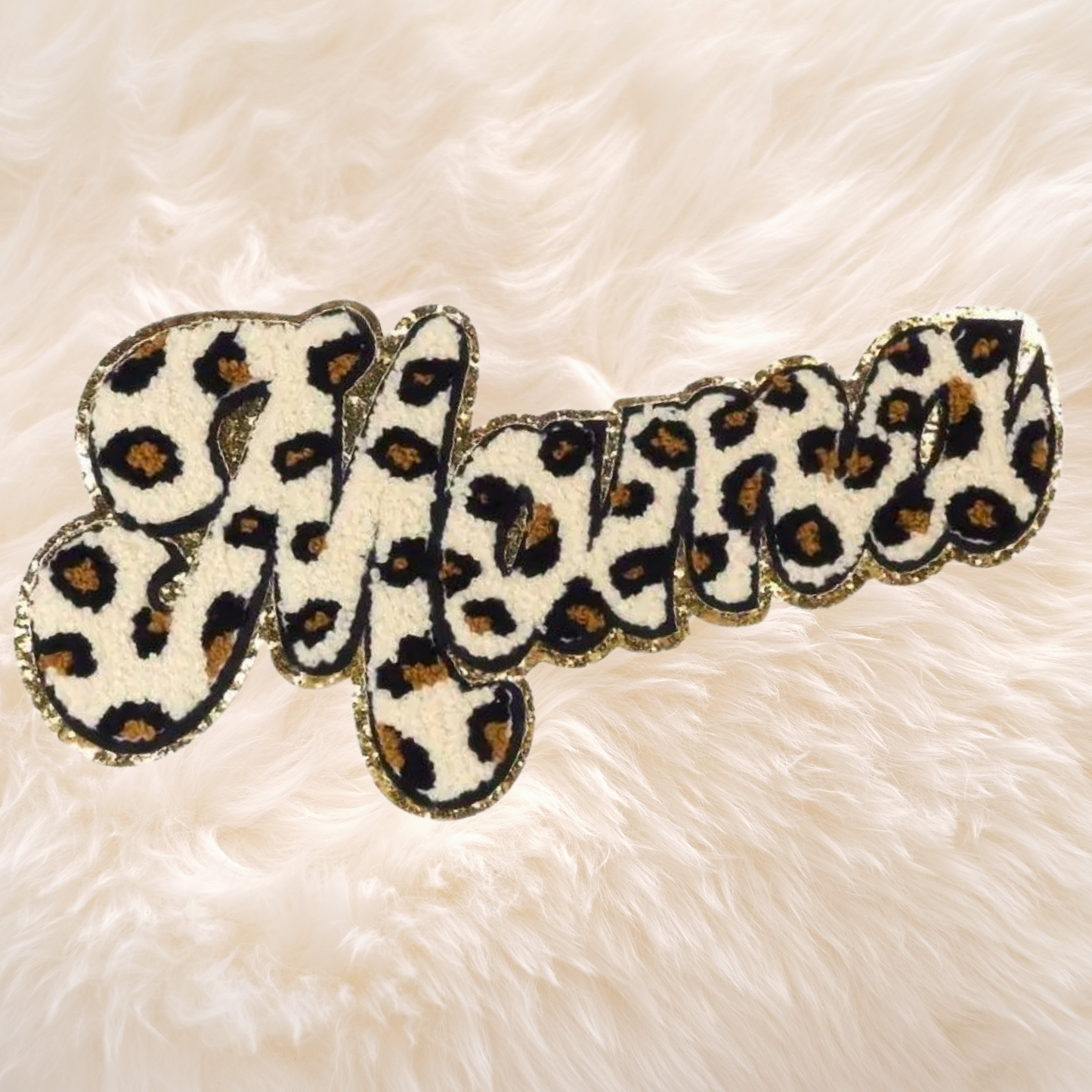 Mama Leopard Chenille Patch