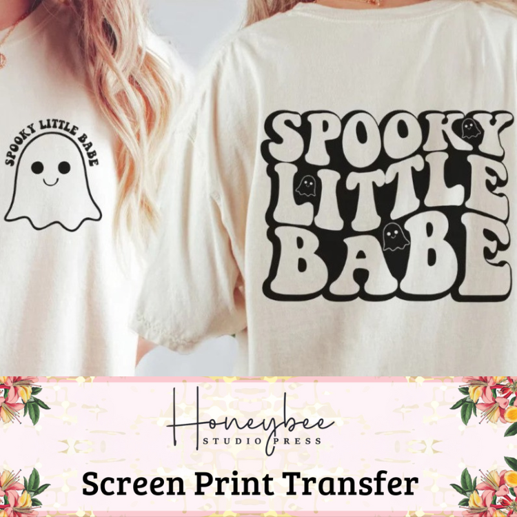 Spooky Little Babe (Kids) Set - Single Color Screen Print