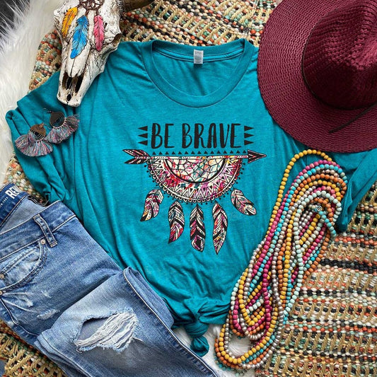 Be Brave Dream Catcher - Full Color Screen Print Transfer