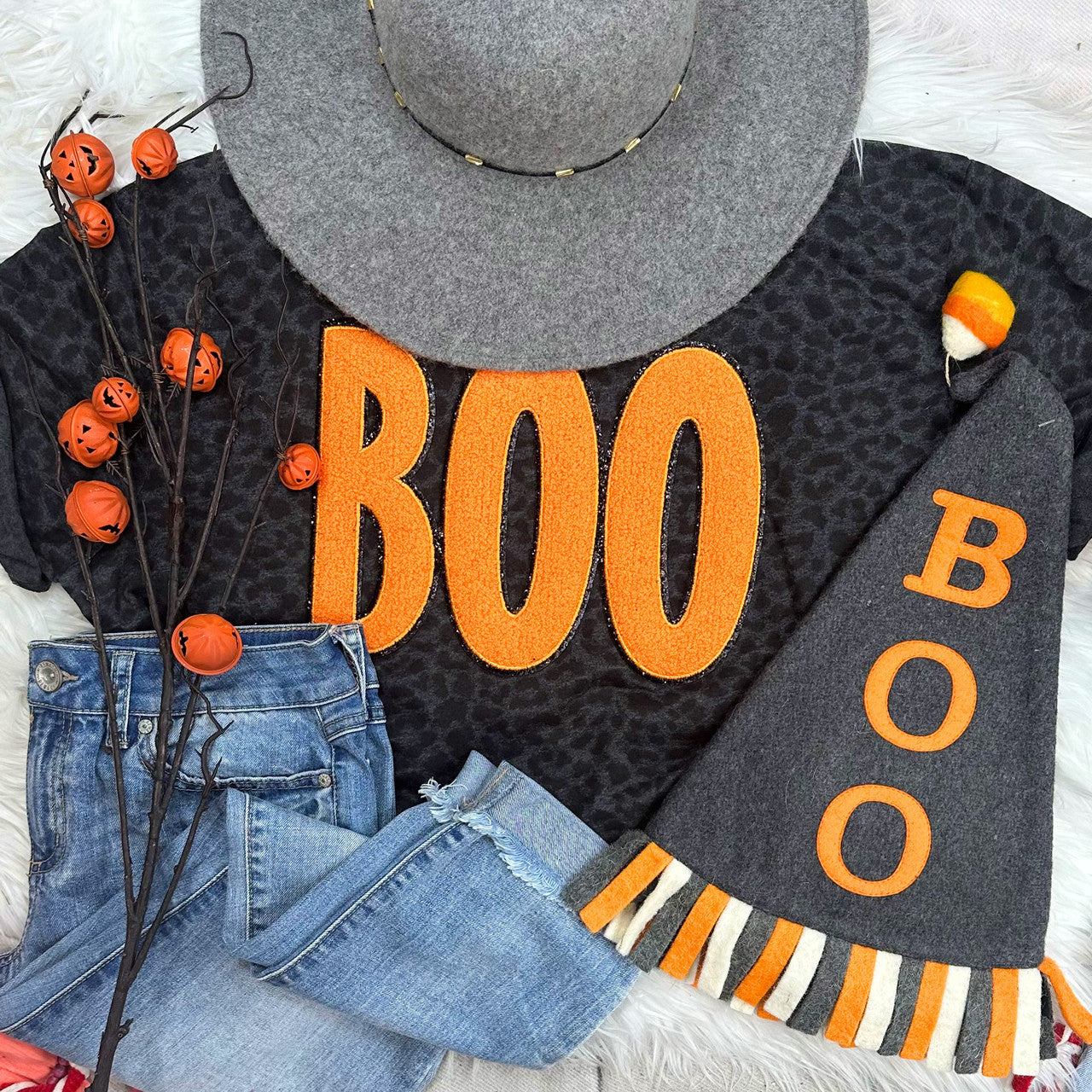 Orange Boo - Chenille Patch